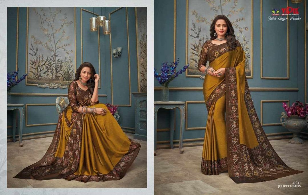 Vov 91r CHIFFON SAREE uploaded by Brahmputra Mart on 7/22/2021