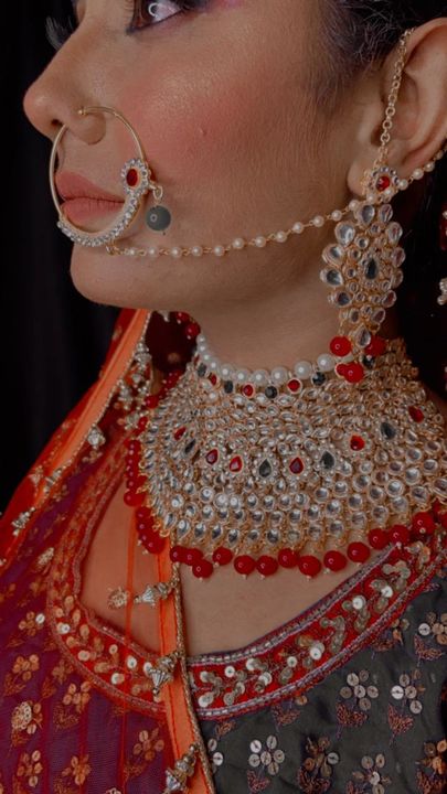 Kundan and pearl full bridal set uploaded by business on 7/22/2021