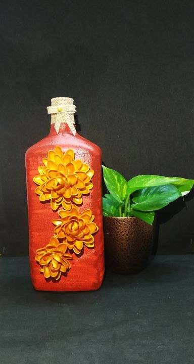 Pistachio shell flower art uploaded by business on 7/22/2021
