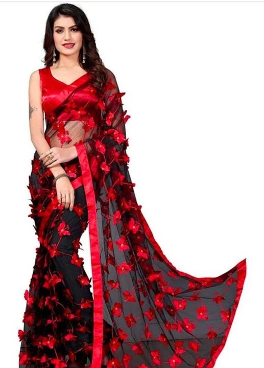 Net saree uploaded by business on 7/22/2021