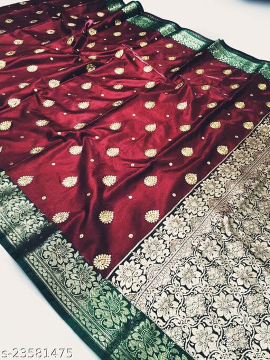 Post image Banarasi satin silk sareeWith running blouse piecePrice: 1650/-Free shippingCOD Available m