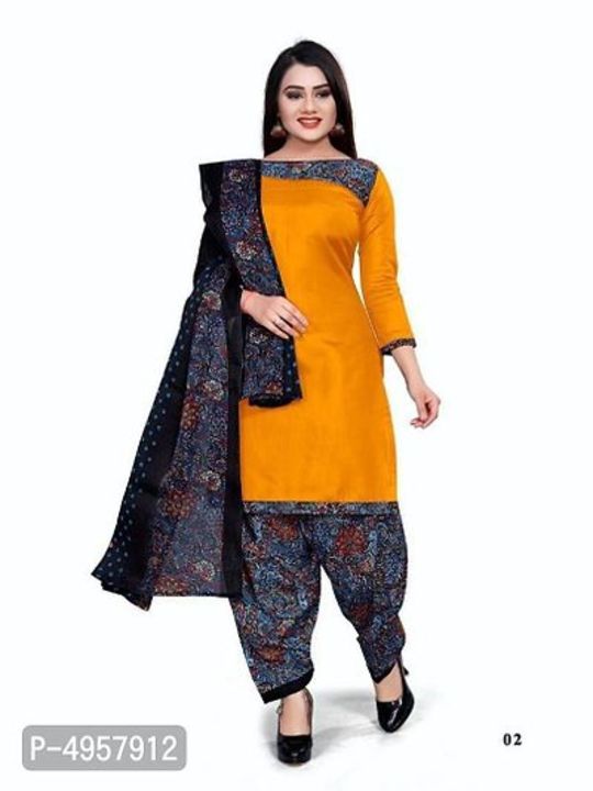 Women cotton printed dress material with dupatta uploaded by business on 7/22/2021