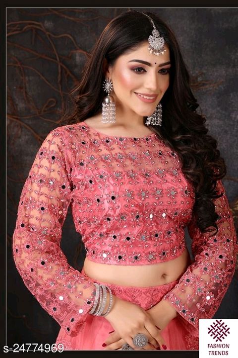 Gorgeous Designer Look Mirror Work And Handwork Lehenga uploaded by FASHION TRENDS on 7/22/2021