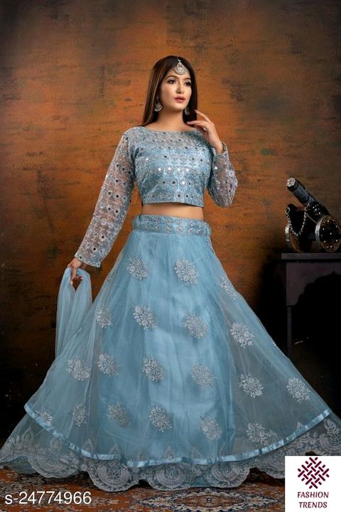 Gorgeous Designer Look Mirror Work And Handwork Lehenga uploaded by FASHION TRENDS on 7/22/2021