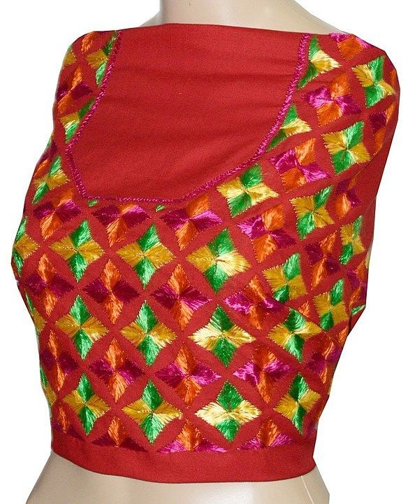 Post image Hey! Checkout my new collection called Phulkari unstitched blouse.
