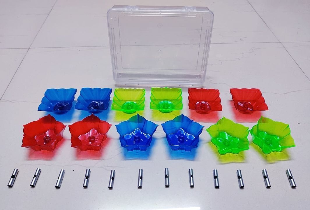 Post image Ready stock in Kalyan &amp; thane *Title:* AGS 3D Square Plastic Diya

*Description:* Features:- Multicolored Reflection
Box Contains:-12 Diya,12 Metal Wick Holder,12 Cotton Wick(vati),2 scented Dhoop Cup.
Material:-Original Hard Plastic.



*Size:* Midum

*Color:* Red, Blue, yellow, Green
-  Retailers &amp; Wholesalers welcome contact: kishor sathe: 8779228685