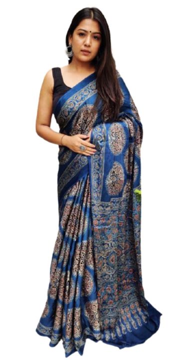 Ajrakh Modal Silk Saree uploaded by business on 7/23/2021