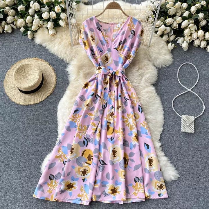 V neck floral print dress  uploaded by business on 7/23/2021