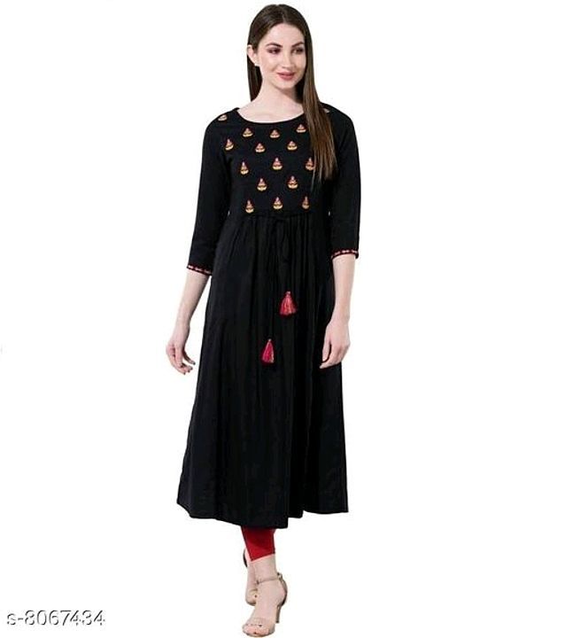 Women Embroidered Cotton Rayon Blend Anarkali Kurta   uploaded by THINKS on 8/24/2020