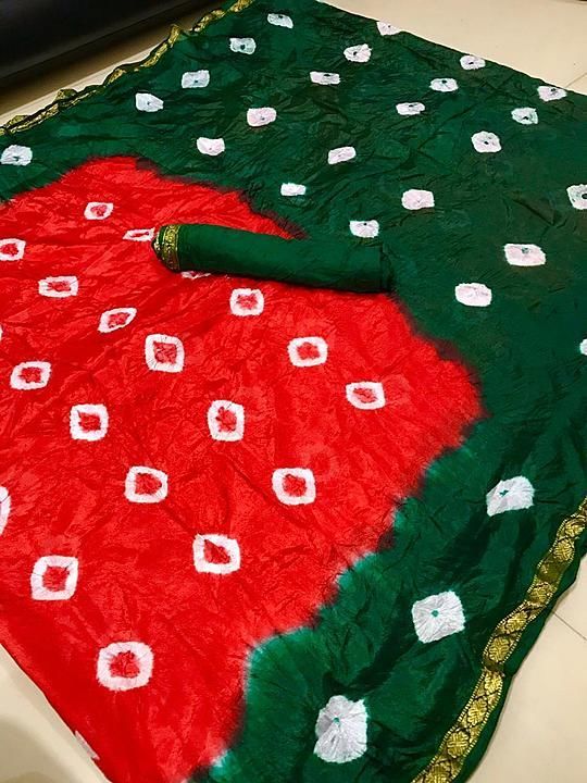 Post image *GULTY SILK BANDHANI SAREE*

*HANDMADE HANDICRAFTS*

*PRODUCTS CODE :- ACGULTY0015*

🔥Fabric:- Silk Cotton With Zari Waving 
🔥Awesome Heavy Zari Waving Border
🔥Work:-Bandhej Print
🔥100% Orignal Bandhej Saree 
🔥Best Rate &amp; Best Quality Always

*RATE :- 850/-*

*ALL COLOURS READY FULL STOCKS*

*ADVANCE BOOKINGS &amp; PAYMENTS*

*ADVANCE BOOKINGS COMPULSORY*