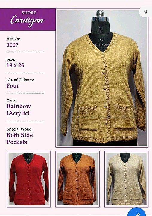 Plain women sweater with crochet trims  uploaded by KAVERI INDUSTRIES on 8/24/2020