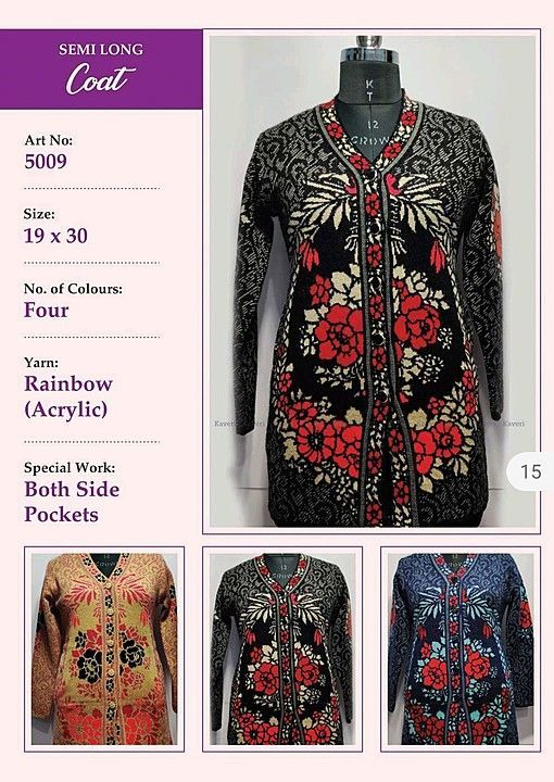 Long wool coat for women  uploaded by KAVERI INDUSTRIES on 8/24/2020