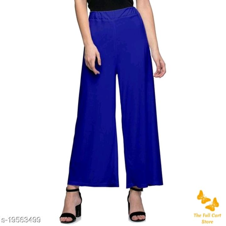 Lets Shine stylish casual wear palazzo pant for females,Black,White & Red Color Free Size uploaded by Street fashion store on 7/23/2021