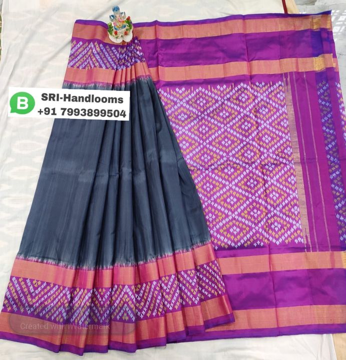 Pochampally ikkat handloom silk sarees with blouse  uploaded by Sri umamaheshwari ikat handloom on 7/23/2021