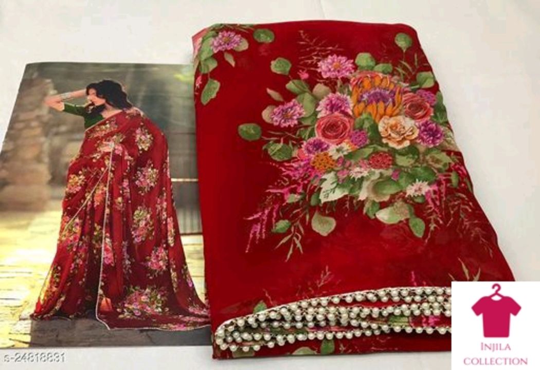 Mali Fancy Weightless Sarees uploaded by Injila collection on 7/23/2021