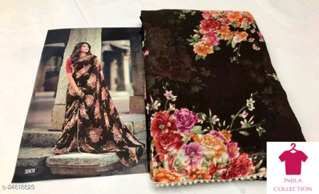 Mali Fancy Weightless Sarees uploaded by Injila collection on 7/23/2021