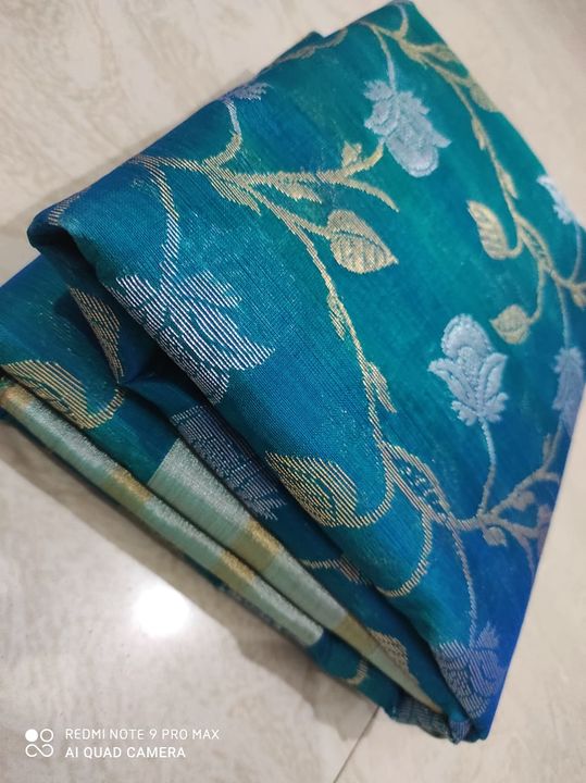 Pattu soft silk chanderi saree pure handloom  uploaded by Afreen handloom sarees on 7/24/2021