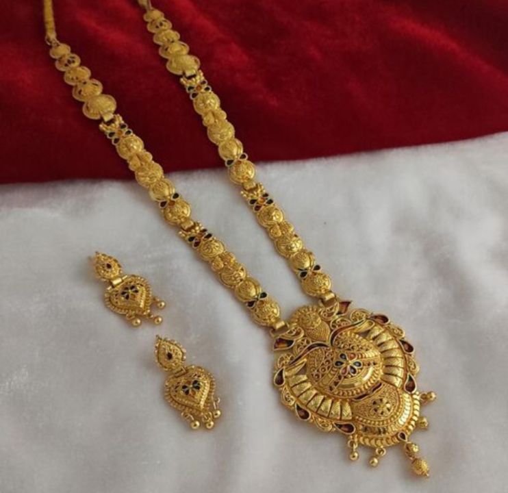 Gold plated neckles set uploaded by business on 7/24/2021