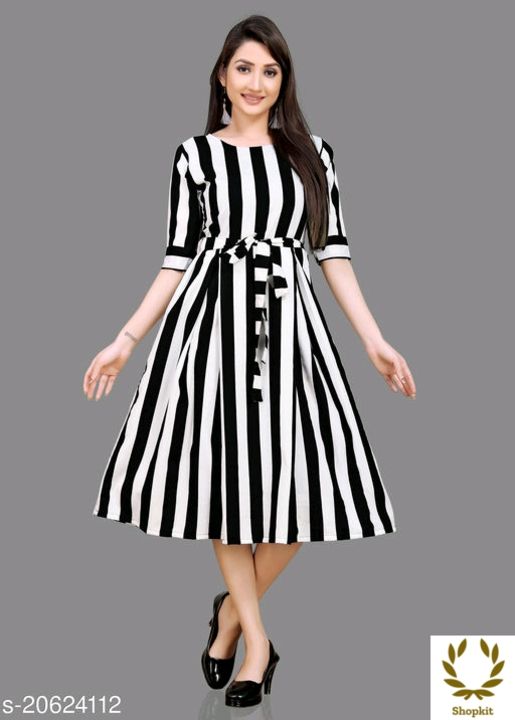 Designer white mix black 👗 Dress uploaded by business on 7/24/2021