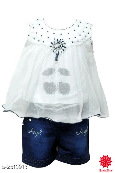  Fabulous Kid's Girl's Clothing Set
Fabric: Top - Hosiery Cotton  Bottom - Denim uploaded by business on 7/25/2021