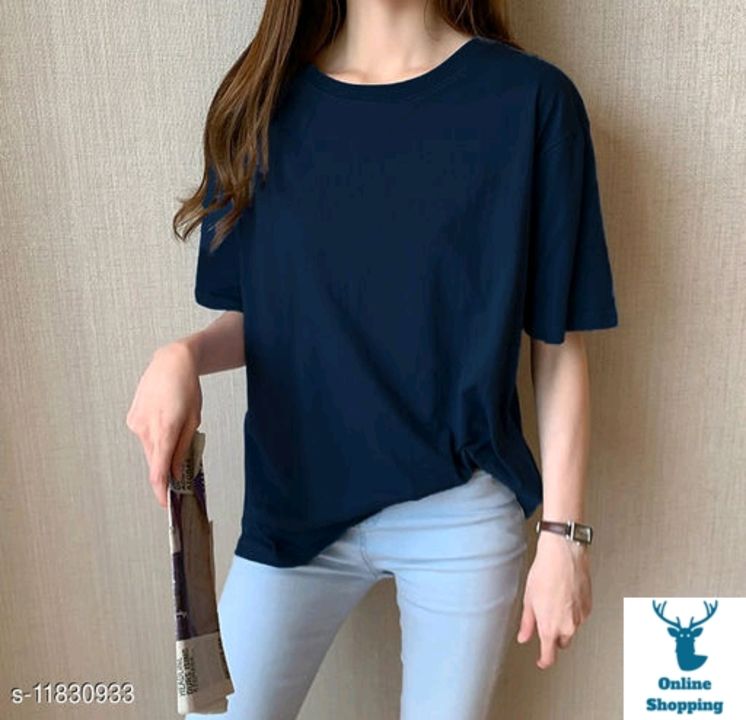 Women's Cotton Oversized Tshirts uploaded by Online shopping on 7/25/2021