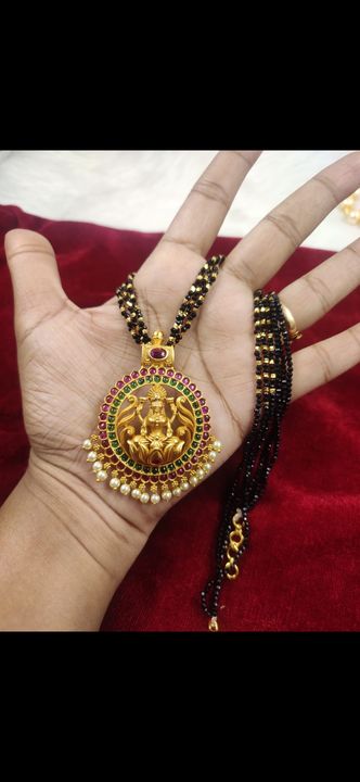 Ruby pendent with black crystals uploaded by Chityala Ravisha on 7/25/2021