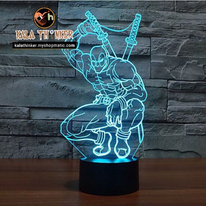 Superman 3D LED illusion Bulbing Night Light with USB 7 Color Touch Switch Cartoon Lamp, uploaded by Kala thinker Handmade shopping on 7/26/2021