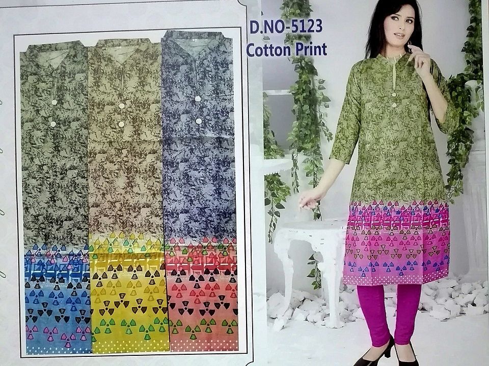 Cotton Kurti's 3/4 Sleeves  uploaded by business on 8/25/2020