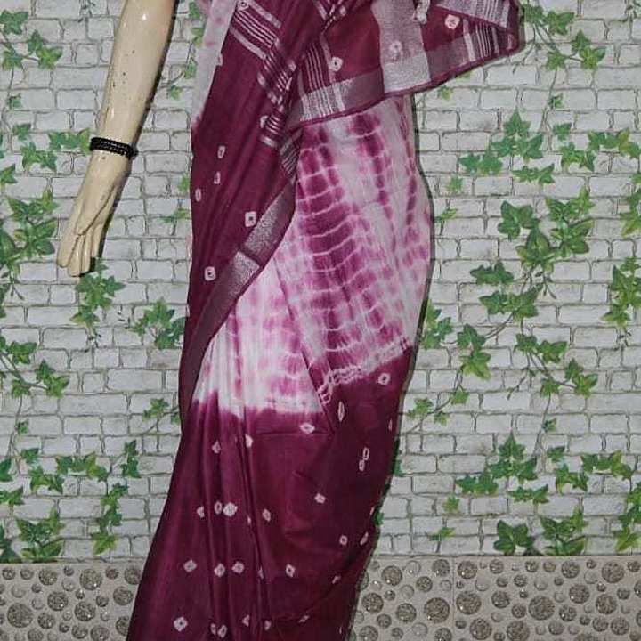 Semi linen saree uploaded by Naaz creation on 8/25/2020