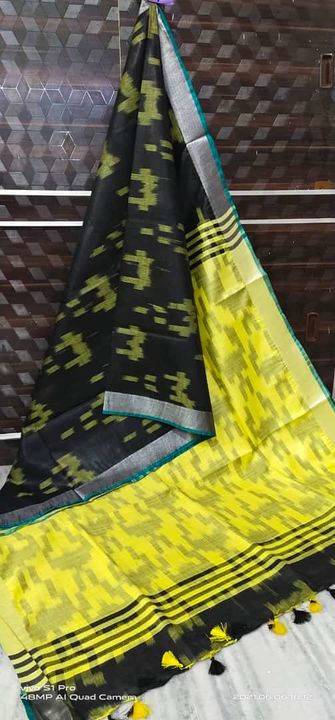 Linen saree uploaded by business on 7/26/2021