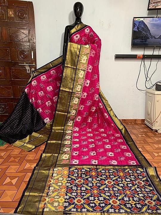 Pochampally Handloom ikkat pure silk sarees. uploaded by Isha Handlooms on 8/25/2020