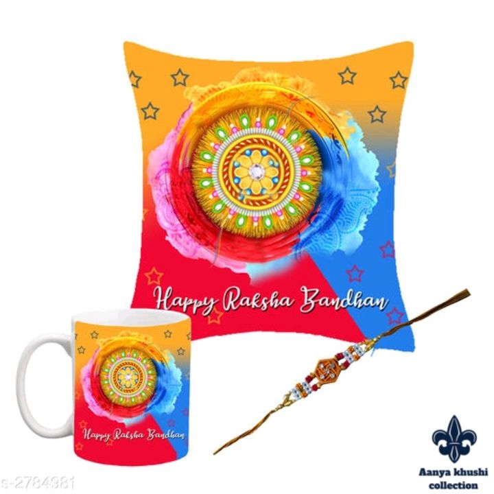 Mug and cushion cover with rakhi special  uploaded by Aanya khushi collection on 7/26/2021