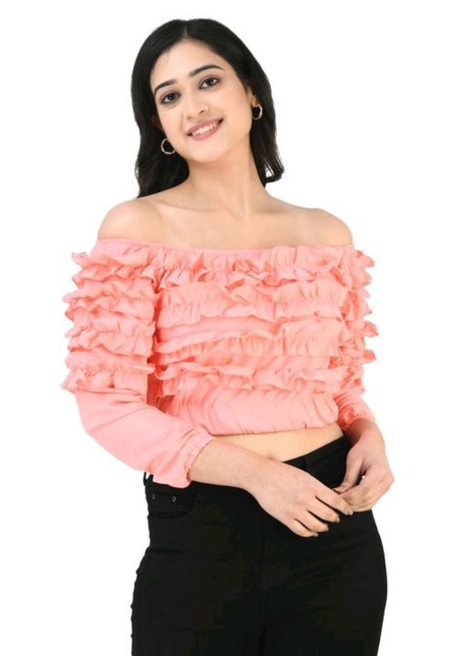 Stylish off shoulder crop top uploaded by business on 7/26/2021