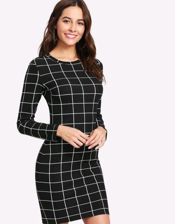 Regular fit grid dress uploaded by Label by manya on 7/26/2021