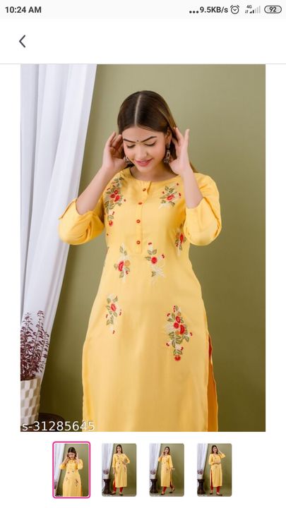 Embroidery kurti uploaded by business on 7/27/2021
