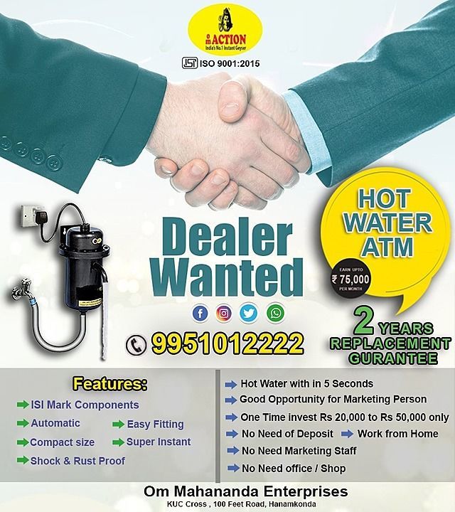 Action instant geyser. hot water with in 5 seconds uploaded by business on 8/25/2020