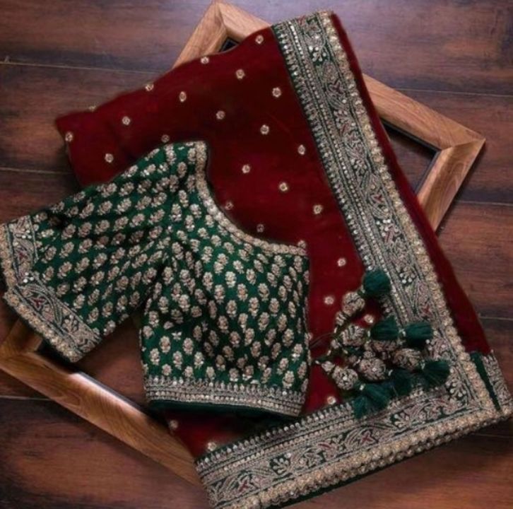 Post image Embroidered silk saree...