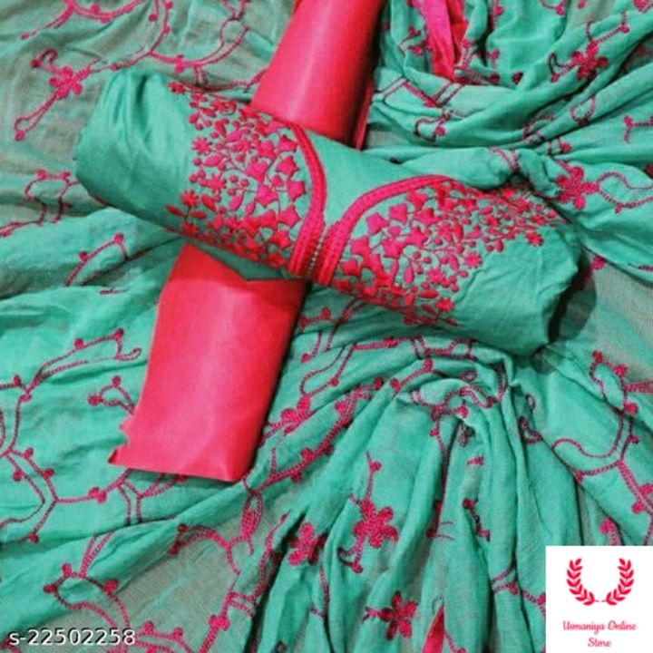 Attractive Embroidered Cotton Suits & Dress Material uploaded by business on 7/27/2021