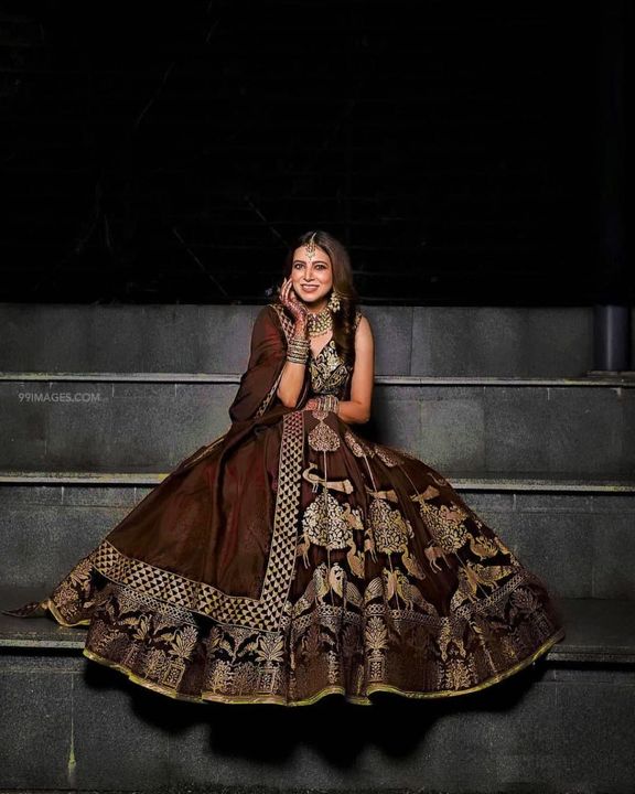 Beautiful Brown Lehnga 🌹 uploaded by business on 7/27/2021