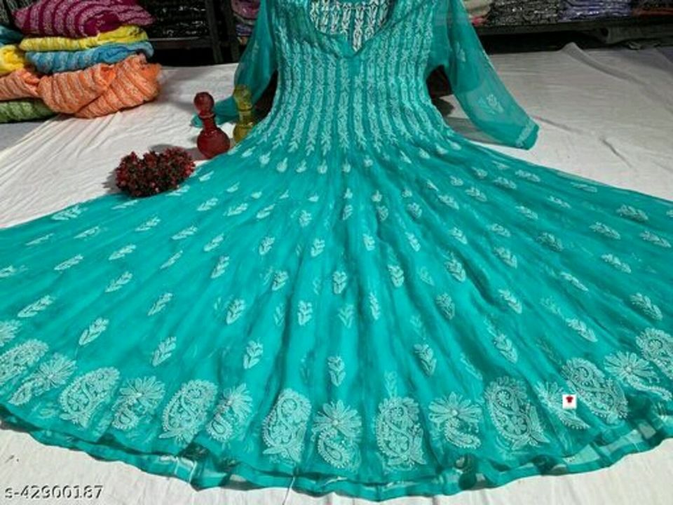 Post image Price: 2134
Lakhanavi chikankari 56 Kali anarkali Fabric: GeorgetteCombo of: SingleSizes:M, L, XL, XXL, XXXLEasy Returns Available In Case Of Any Issue*Proof of Safe Delivery! Click to know on Safety Standards of Delivery Partners- https://ltl.sh/y_nZrAV3