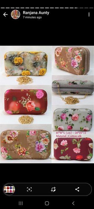 Hand purse uploaded by Rajshi Collections on 7/27/2021