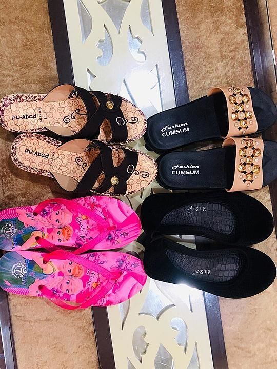 Ladies pu nd eva sole slipper uploaded by Diya's world on 8/25/2020