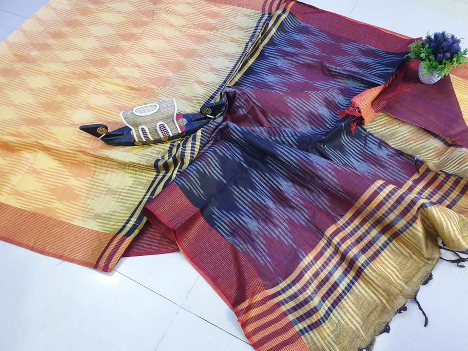 Post image New collection Cotton ikkta weaving saree
