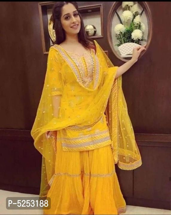 Sharara kurta with duptta uploaded by business on 7/28/2021
