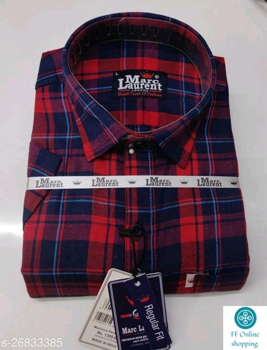 Half Sleeves, Trendy Cotton check shirt uploaded by FF Online shopping on 7/28/2021