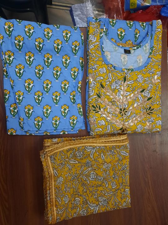 Kurti with pent+dupta uploaded by business on 7/28/2021