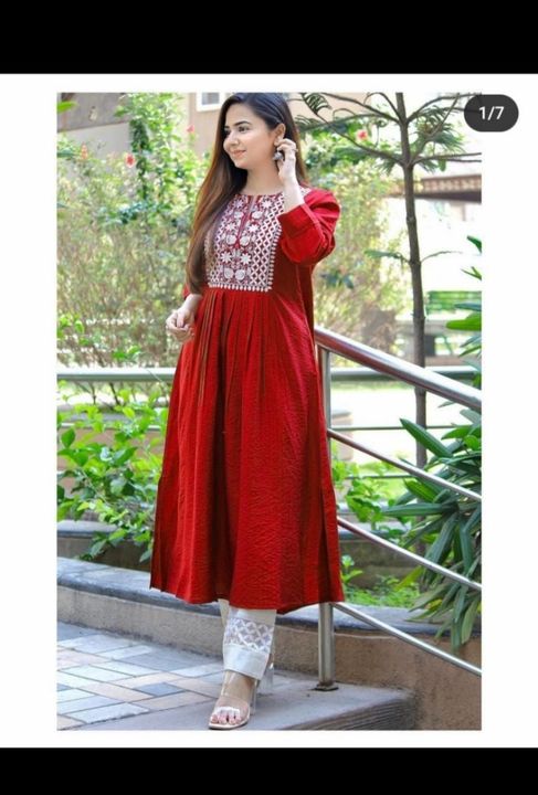Reyon febric beutiful kurti pant uploaded by My choice fashion  on 7/28/2021