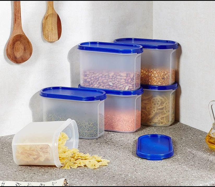 Super Gravy® Modular Plastic Storage Containers With Lid, Set of 6, 1000ml, Blue uploaded by business on 7/28/2021