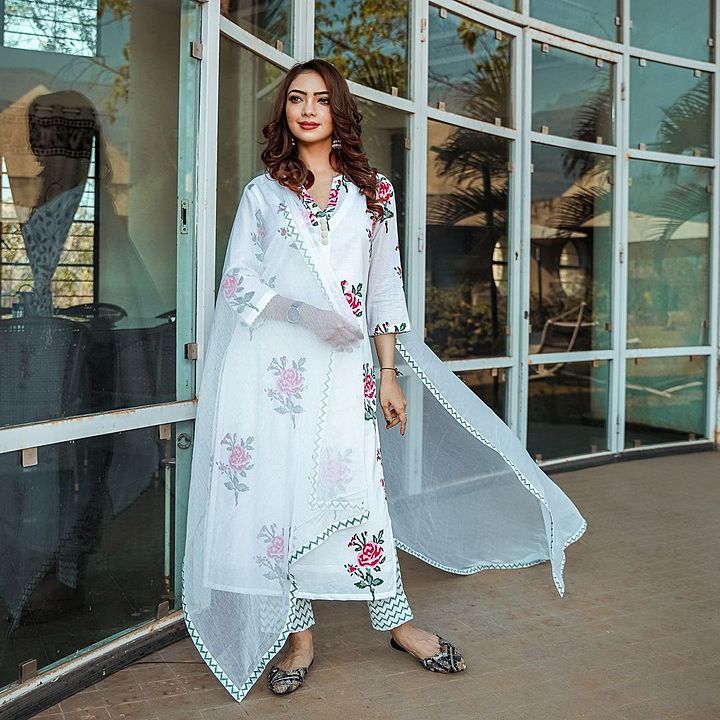 Kurti with plazo with dupatta uploaded by business on 8/26/2020