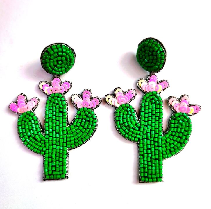 Hand embroidered earrings uploaded by ASIAN HANDICRAFTS on 7/29/2021